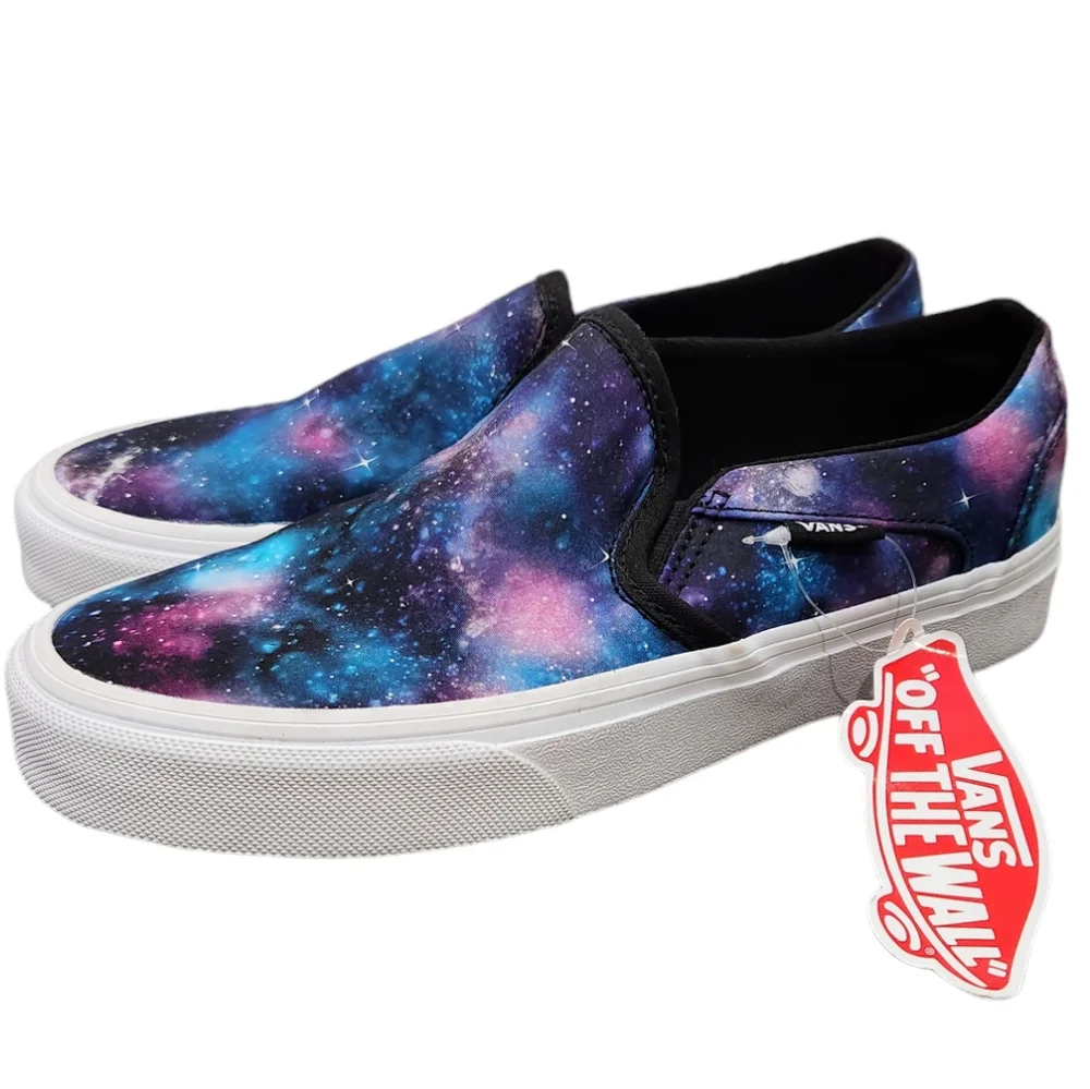 Vans Off The Wall Cosmic Cosmos Space Slip Ons Colorful Galaxy Sneakers 6